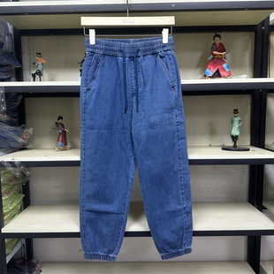 8822114M007 简约潮流港风复古牛仔束脚长裤 班尼路秋春新款 男装