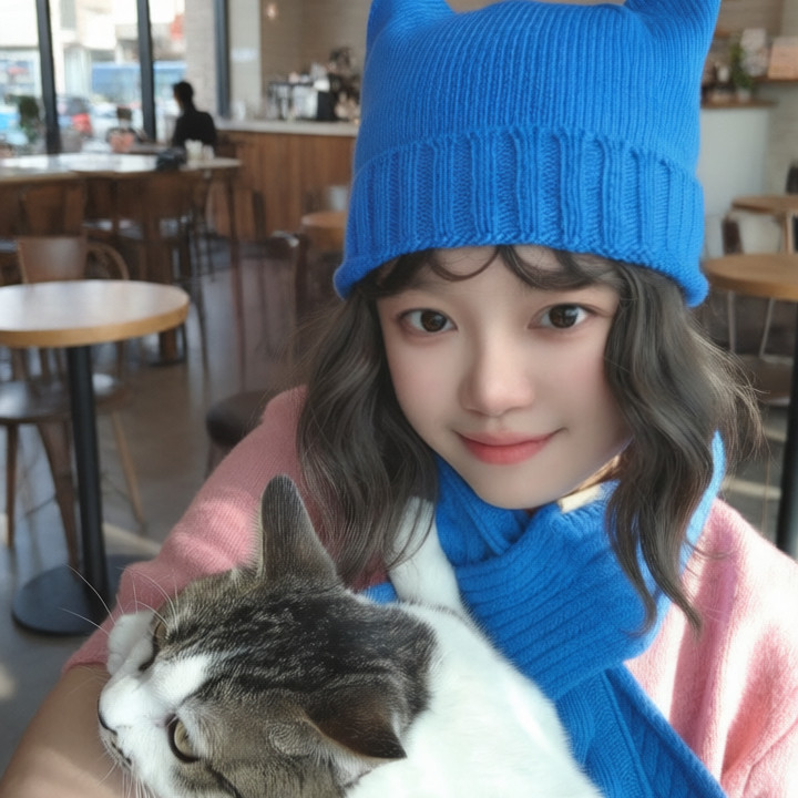 【招财猫】猫咪帽子材料包  中粗棒针毛线手工编织亲子帽子,服饰配件/皮带/帽子/围巾,DIY编织材料包,淘宝优惠券,粉丝福利购,淘宝优惠卷