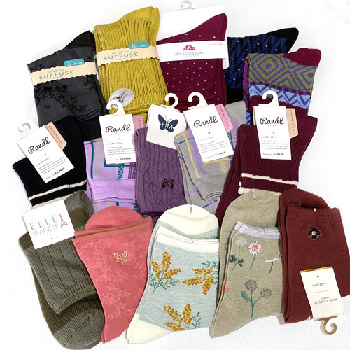 日单女棉质杂款中筒袜