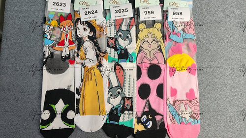 法国万国山AB版水晶丝袜子/玻璃丝INS美少女潮袜 满50包邮