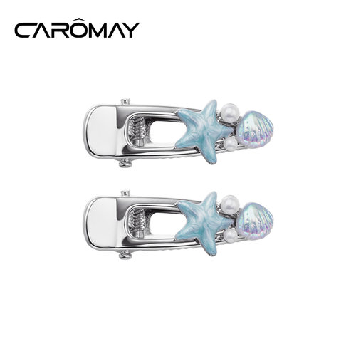 CAROMAY贝雕海星发夹时尚