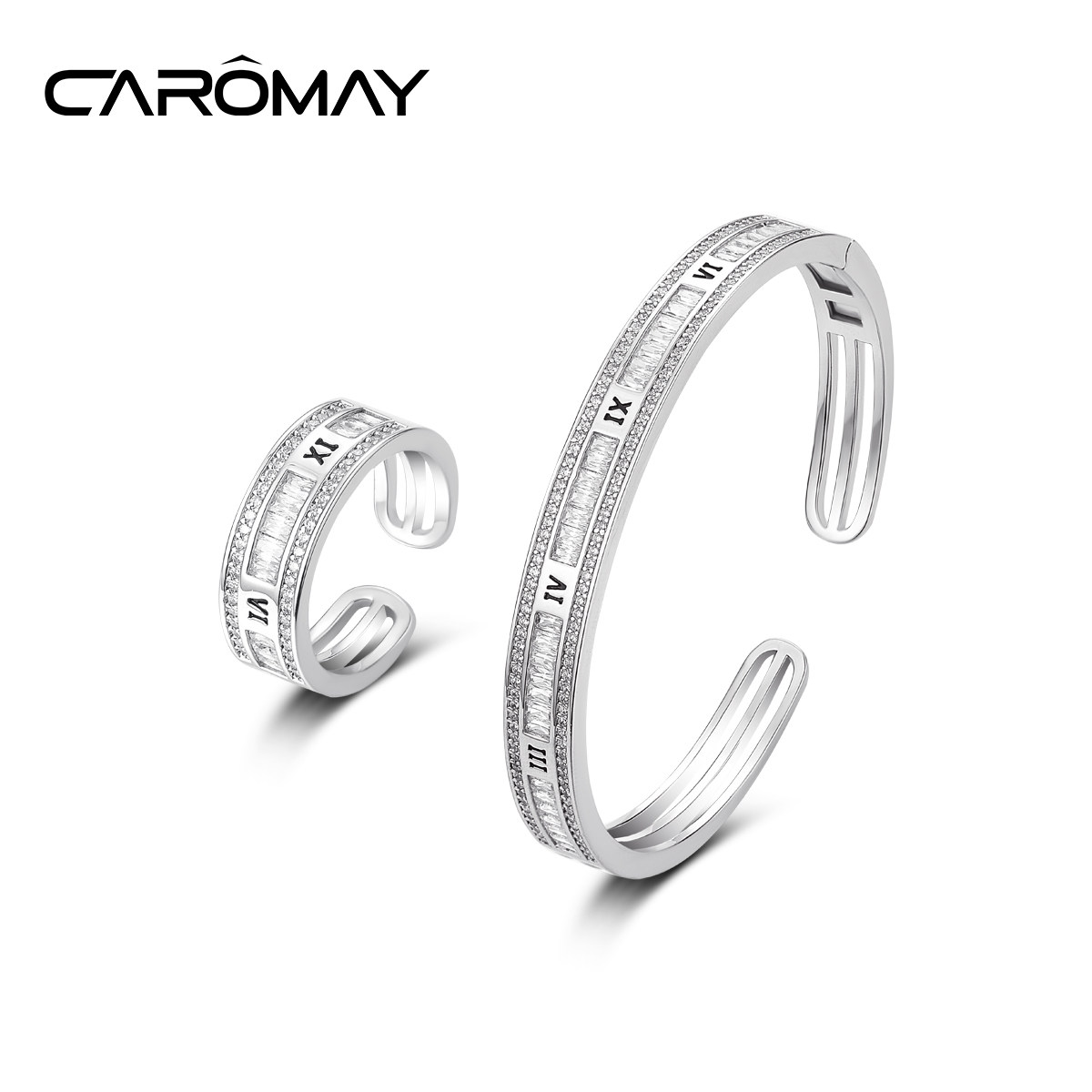 CAROMAY罗马光辉手镯戒指组合套装轻奢冷淡风2023新款精致高级潮