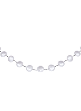 锁骨链女性纽扣拼接项链