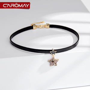 神秘星空choker项链女黑色短款个性锁骨链轻奢小众颈链气质潮项圈