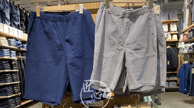 日式水洗棉外穿休闲裤简约泡泡纱男士纯棉睡裤夏季舒适沙滩裤包邮