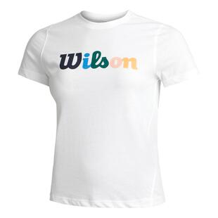 Wilson 威爾勝女士復(fù)古潮流運(yùn)動T恤透氣舒適百搭休閑上衣
