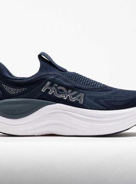 代购Hoka OneOne男士徒步鞋缓震透气舒适耐磨网面轻便厚底深蓝色