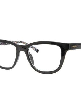 代购kate spade女士眼镜框黑色矩形全框塑料日常通勤眼镜架