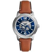 代购 Fossil化石男士 腕表计时夜光防水日历皮带钢壳蓝盘自动商务