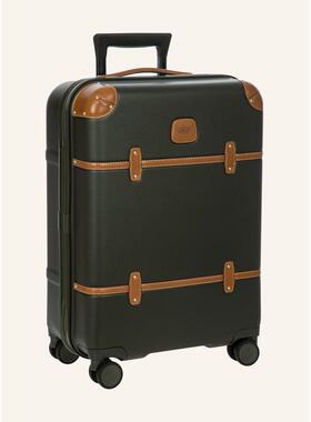 代购Brics拉杆箱男静音轮轻便防泼水防盗黑色复古风皮质搭扣可扩