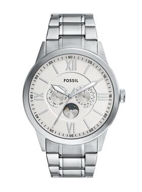 代购Fossil化石男士腕表计时日期夜光测速钢带金属防水银色商务