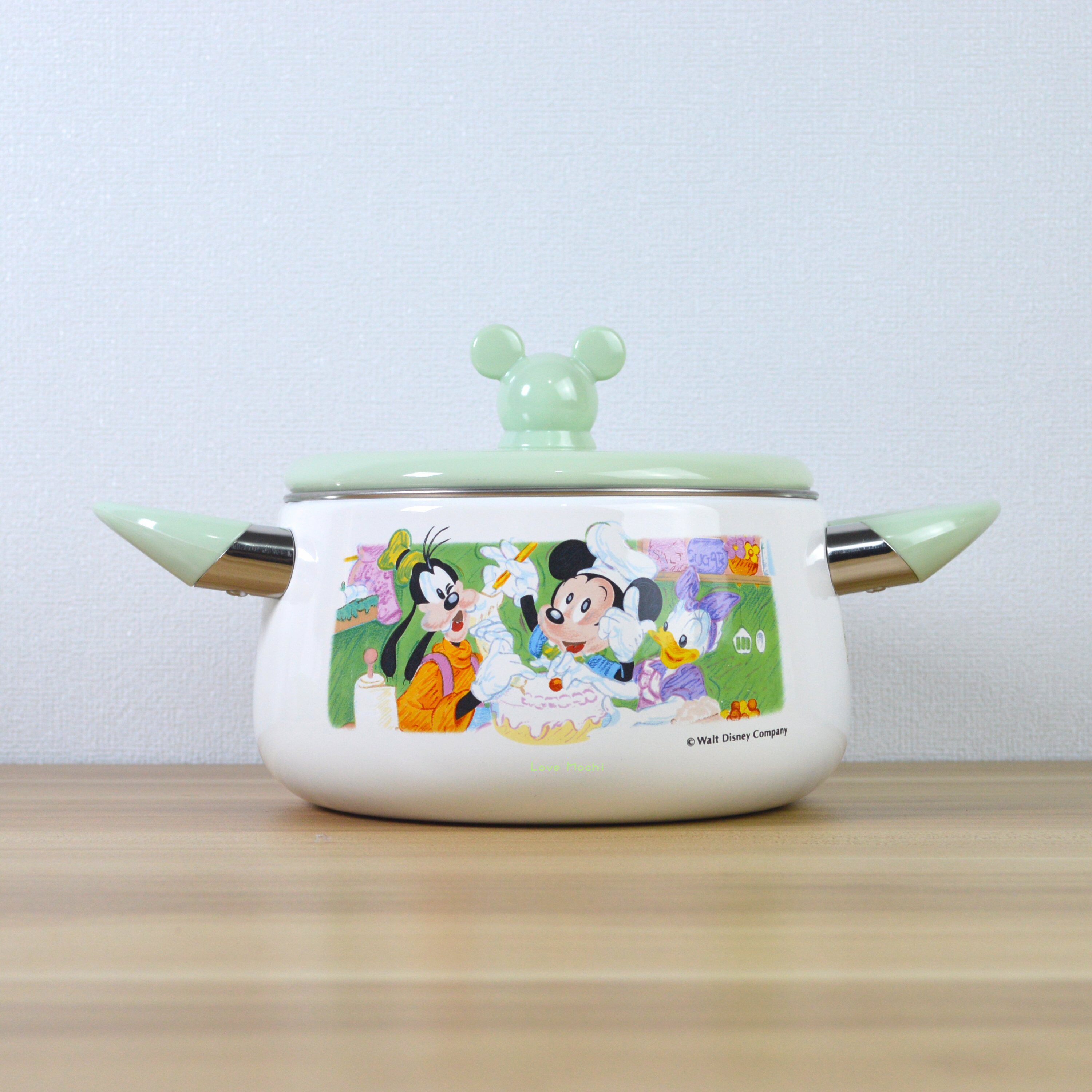 日本象印东京迪士尼Disney联名珐琅搪瓷米奇双耳锅一手锅奶锅