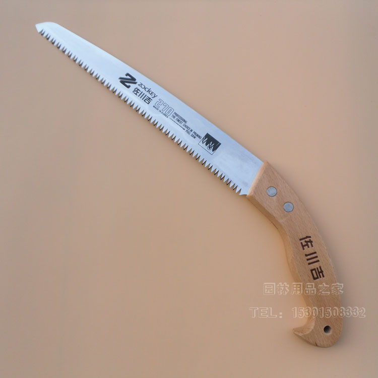 佐川吉270MM木柄园艺锯子 27厘米手锯韩国制造 3面磨齿园林工具_虎窝淘