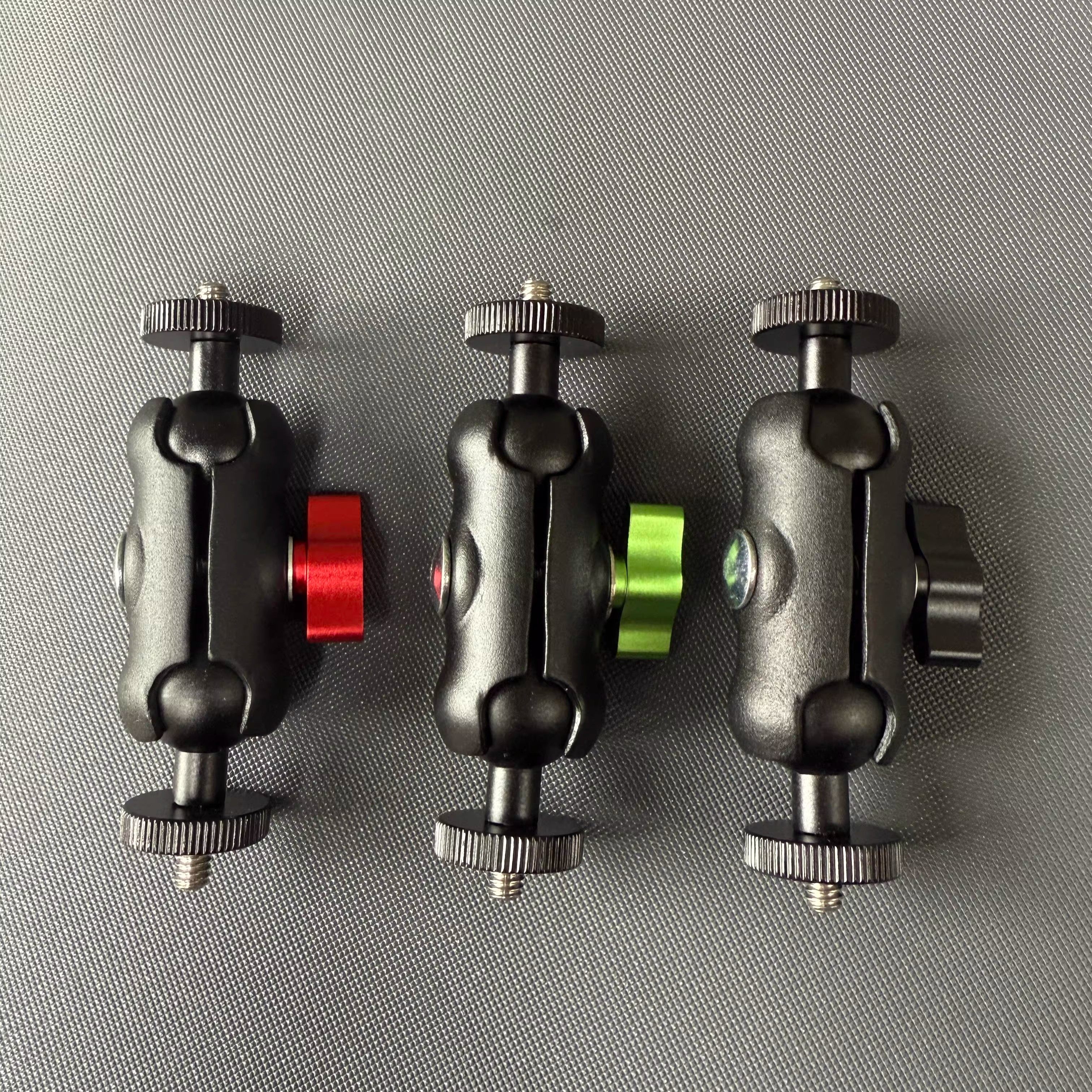 金属大豌豆1/4英制铝合金豌豆荚直播支架万向魔术臂补光灯360旋转