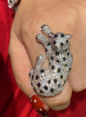 重工招财猎豹超闪贵妇戒指