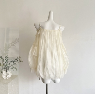 莎莎雪纺吊带背心女神节奏感女装