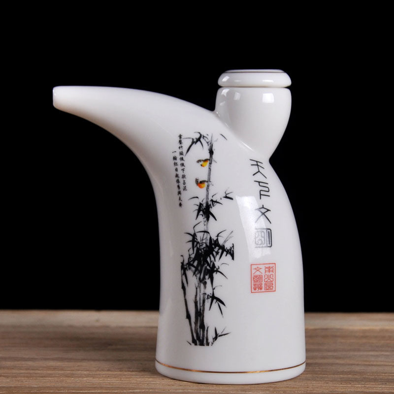 家用小酒壶陶瓷半斤青花瓷酒具酒壶可加热温酒壶景德镇小号分酒壶
