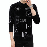 M3231-P46秋冬加厚水貂绒针织毛衣，男装针织衫/毛衣，星座1215-1