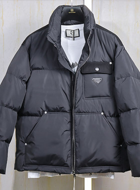 P- 新品上新 男装尾货 冬季潮流百搭日常时尚休闲黑色羽绒服9816