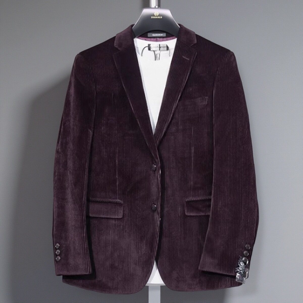 阿家的 男装尾货 秋冬季舒适时尚百搭正装商务酒红色西服外套A086