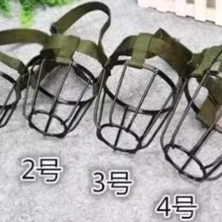 不锈钢狗嘴罩 狗嘴笼 防咬叫可饮水狗嘴套金属大中型犬金毛宠物用