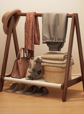 挂衣架卧室落地衣架次净衣帽架家用晾衣架置物架牀边晚上放衣神器