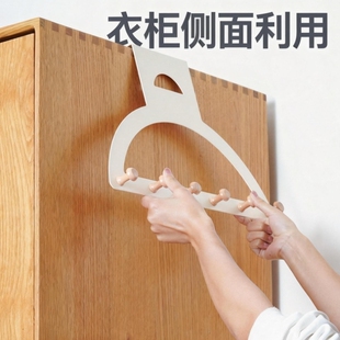 衣柜外侧面挂架卧室书柜柜子侧边挂衣架柜顶挂钩门後置物架免打孔