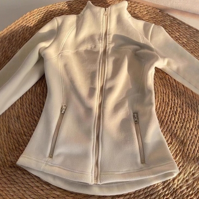 修身加绒内搭瑜伽服摇粒绒外套女2025新款秋冬季抓绒卫衣运动上衣