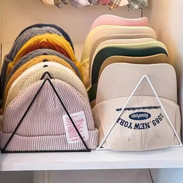 帽子收纳神器放冬季帽子分层架无痕家用鸭舌帽棒球帽陈列展示架子