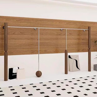 服装店展示架陈列架不锈钢木纹色挂衣架上墙壁挂男女装店专用货架