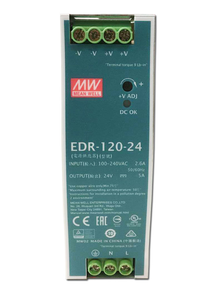 EDR-120-24 MEAN WELL Rail Switching Power Supply 24v/12v/48 DC Transformer Supply MW