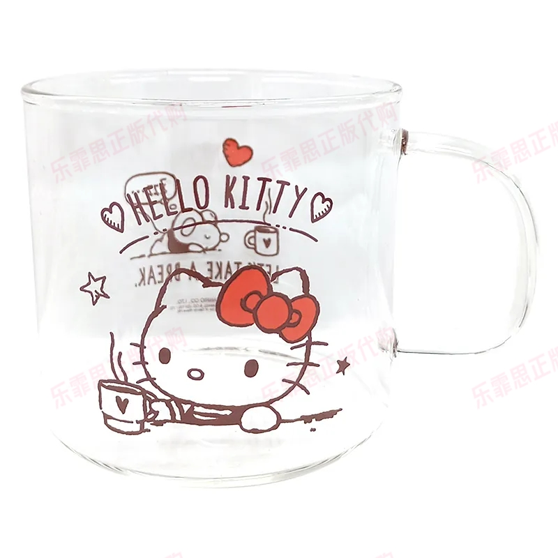 香港正版玻璃杯子三丽鸥可爱卡通