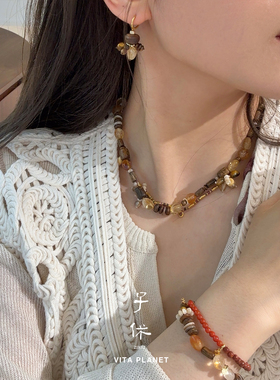 ZIXIU子休沉香 马上有柿柿吉旅人沙滩多宝偶遇项链耳环新中式手串