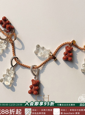 CRYSTALHAZE可爱小熊吊坠项链