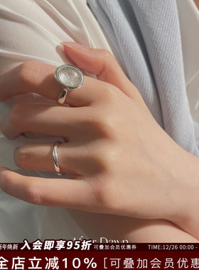 After Dawn韩国设计师 Garden Ring白水晶戒指原创小众设计感指环