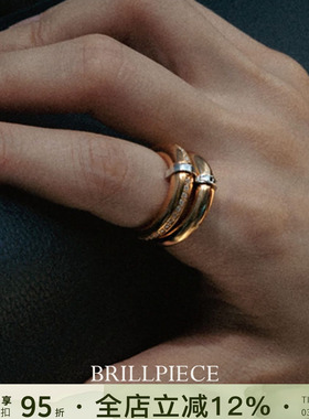Vita Planet买手店 BRILLPIECE韩国 925纯银光面戒指小众金银两色