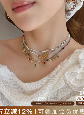 希腊MaryGaitani天然石串珠项链