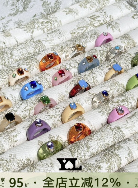 现货最后库存售完无补VitaPlanet韩国ylyl正品亚克力戒指小众指环