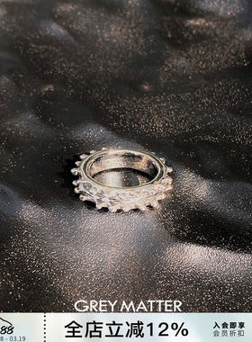 肌理熔蜡闭环个性原创戒指时尚