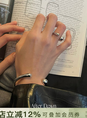 After Dawn韩国设计师 Eclipse Blod戒指粗版原创小众设计开口戒
