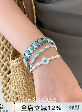 nescius螺纹滴胶手镯金银两色