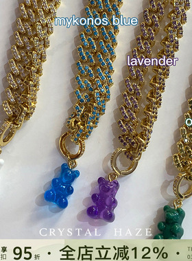 现货秒发CRYSTAL HAZE正品 mexican链条项链手链镶钻中性风古巴链