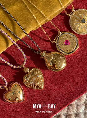 比利时MYABAY香水瓶爱心项链