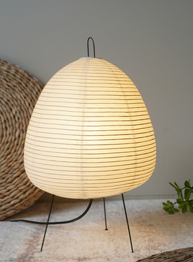 野口勇纸台灯1a日式侘寂风榻榻米地灯北欧卧室民宿氛围手工灯具