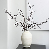 黄山龙枣假树枝干树枝插花高端花材配件软装 家居装 饰仿真插花枯枝