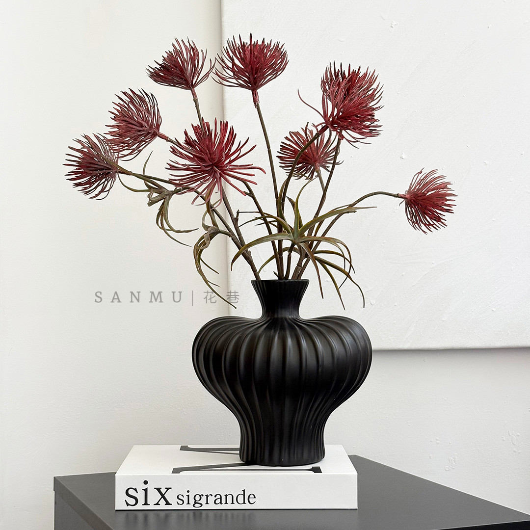 北欧风格纯手工永生花客厅餐厅庭院书房陶瓷摆设花艺仿真花高级感