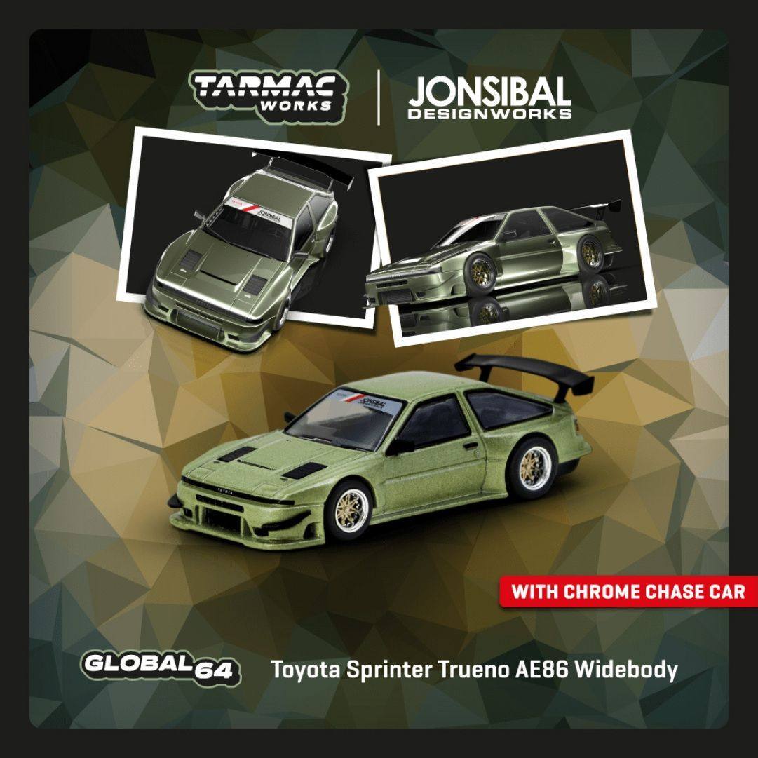 现货 TW 1:64 丰田 Sprinter Trueno AE86 绿色 合金汽车模型