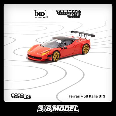 现货 TW 1:64 Ferrari 458 Italia GT3 红色 合金车模