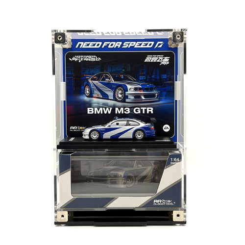 AR 1:64 定制亚克力展示盒 适配 BMW M3 GTR 极品飞车  不含车