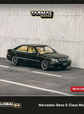 现货 TW 1:64 奔驰 Benz S-Class 黑色 合金汽车模型